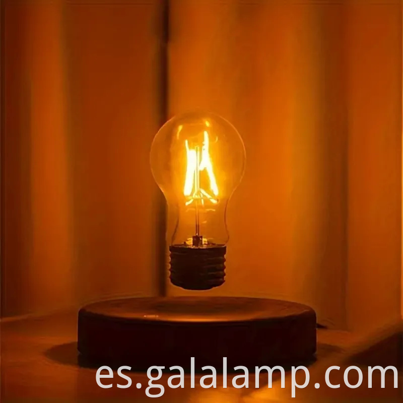 Levitando la lámpara de mesa de bombilla con tecnología inalámbrica